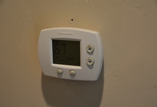 6122 Grant Avenue , Laporte, VA, 20122 Listing: Hallway Thermostat Photo by Real Estate Agent