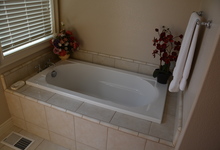 6122 Grant Avenue , Laporte, VA, 20122 Listing: Master Bathroom Bathtub Wall Tile Photo by Real Estate Agent