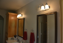 6122 Grant Avenue , Laporte, VA, 20122 Listing: Master Bathroom Light Fixtures Photo by Real Estate Agent