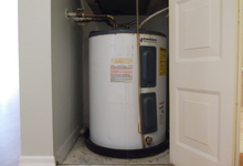 6924 Stone's Throw Circle Apt 8109, St Petersburg, Florida, 33710 Listing: Laundry Room Water Heater Photo by Real Estate Agent